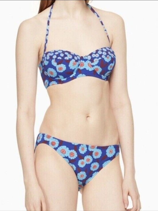 kate spade Other - KATE SPADE Cobalt Blue Floral Bikini Set Sz M